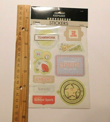 Keepsake Essentials Stickers Lot 2 Sheets Package ~School Spirit~Creativity Inc