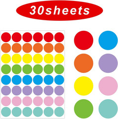 Dot Stickers,1440 PCS Color Code Label, 1Inch Garage Sale Stickers, Yard Sale Pr