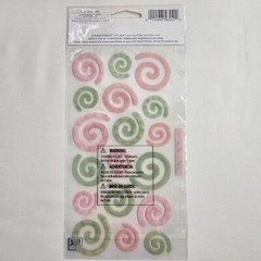 Sticko Velllum Stickers Spring Swirls Green Pink Glitter Sparkle Stickopotamus
