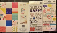 Crate Paper HOORAY! 12×12 Paper, Cards, 6×12 Stickers, Thickers, Puffy PARTIALS