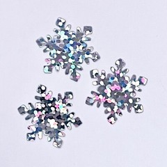 Holographic Sparkle Winter/Christmas Snowflake Stickers! ~ 0.3 to 2 inch
