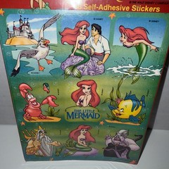 The Little Mermaid Cleo and Party Express 90s Vintage Stickers 20 Sheets Sealed