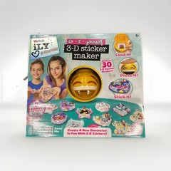 iLY DIY 3D Sticker Maker Craft Kit with Sprinkles Glitter and Gems for Ages 6