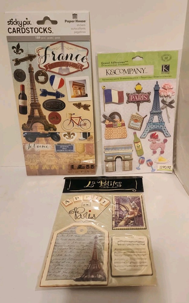 Paris France Eiffel Vacation Stickers Scrapbook Planner Travel Journal Crafts-3