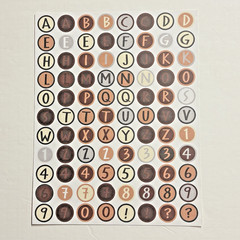 Vintage Scrapbook Alphabet LOT – 16 Sets of Circular Shaped Letters/Numbers