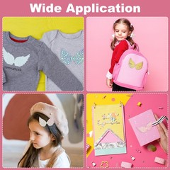 12pcs Angelic Wings for Crafts, Pink Wings (13.5cm)