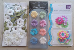 Mixed Lot 7 Packs Flower Floral Embellishments Prima Recollections Little Birdie