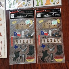 Lot Of 5 Packs of Western Cowboy Texas Scrapbook Stickers Stick-a-bilities