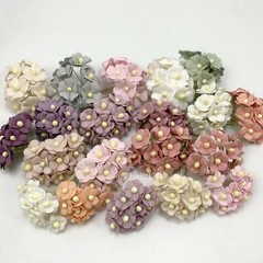 200 MIXED 3 Sizes Cottage Paper Flower Wedding Crafts Scrapbook (A-3S/Kit1)