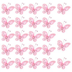 24Pcs Butterflies for Crafts, 2.2″ Organza Butterflies, Light Pink