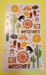 vintage Stickopotamus cowboy sticker sheet