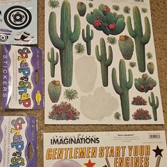 LARGE LOT Scrapbook Stickers Junk Journal Craft Card Making travel fall 1950s