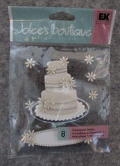 Jolee’s Boutique Wedding Cake Dimensional Stickers Scrapbooking Invites Set of 3