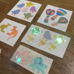 80s Stickers Vintage Pearlized Shiny Lot Of Sandylion Mods Of Farm Animals