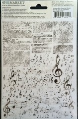 49 and Market Essential Music Blends Rub-On Transfers (2) 6×8 sheets VB-37797