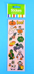 Halloween Trick Or Treat Monster Irridescent Pearl Stickers 1 Sheet Sticker Pack
