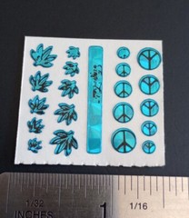 Vintage Stickers Pot Leaf Weed Ganja 420 Prism Sticker Mod FINGER CALS Small