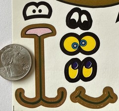 BUILD-AN-MONKEY HEAD Sticker Set(20pc)Eyes•Hats•Sunglasses •Smiles•Card Making•