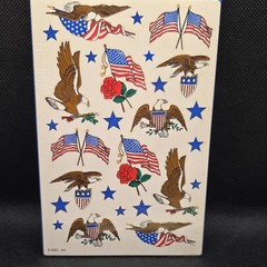 American Greeting tattoos patriotic eagles flags America forever 4 sheets July 4