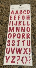 The Paper Studio Dark Pink Glitter Alphabet Stickers 1 Sheet 1 1/4″
