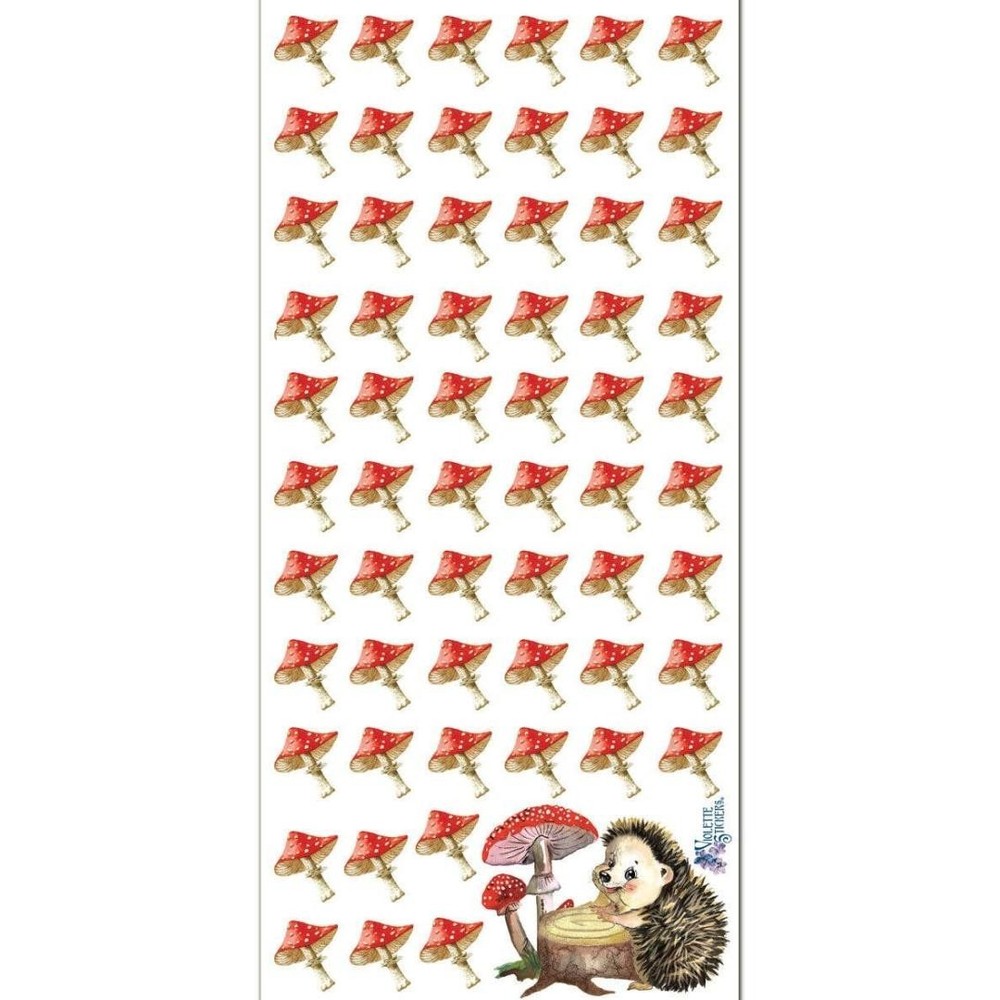 Violette Stickers – Mini Mushrooms – 1 Woodland Forest Sticker Sheet – Planners