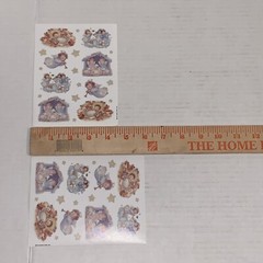 Vintage Hallmark Sticker Sheets Happy Christmas Tree Santa Claus Nativity Angel
