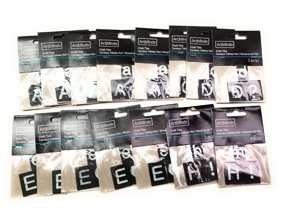 Scrapbooking Decorating ArtMinds Chalk Tiles 42 packs of 3 Each New