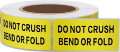 1X2 Inch DO NOT Crush Bend or FOLD Warning Shipping Stickers Self Adhesive Label