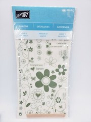 Stampin Up Rubs Ons Lot of 10: Take Note, Old Saint Nick, Love Birds, Anchored