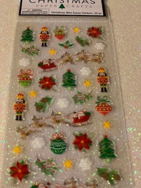 CHRISTMAS CRAFTS STICKERS CHRISTMAS MINI EPOXY STICKERS