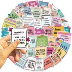 Inspirational Quote Stickers – 50PCS Vinyl Art Deco for Scrapbooking & Gifting