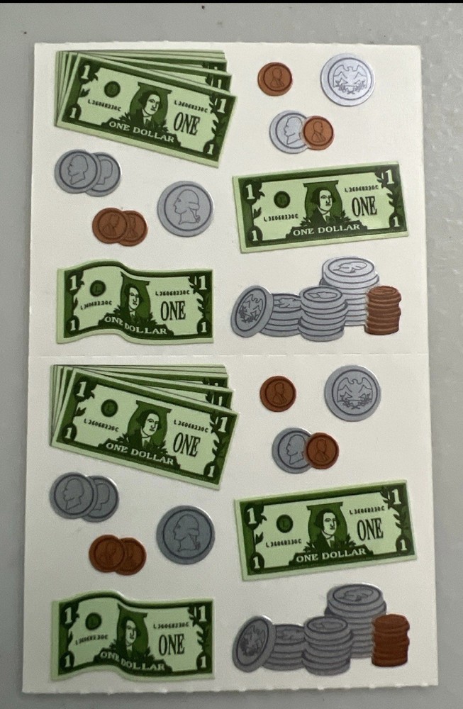 *Mrs. Grossman’s Stickers Teen Money 1/2 Sheet