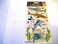 Scrapbooking Stickers Sticko Sharks Tiger Great White Hammerhead Fish Star More