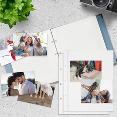 Vienrose 120 Sheet Photo Album Refill Pages Self Adhesive 9×11 for 3 Ring Binder