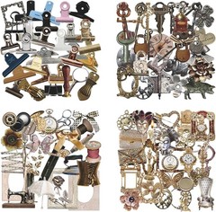 120 Pcs Vintage Scrapbooking Supplies for Junk Journal, Creative DIY Journaling