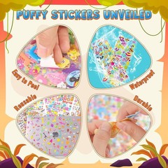 Lightweight, Non-Toxic 3D Animal Stickers – 3200+ Pieces for Fun Learning