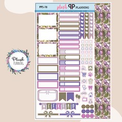 Watercolor Floral Pattern Sampler Planner Stickers, Floral Pattern