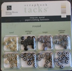 Chatterbox Scrapbook Interiors Tacks Snap-On Metal Fasteners Sitting Room Round 