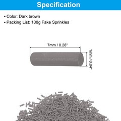 100g Fake Sprinkles Faux Sprinkles Clay Sprinkles Sugar Granules Dark Brown
