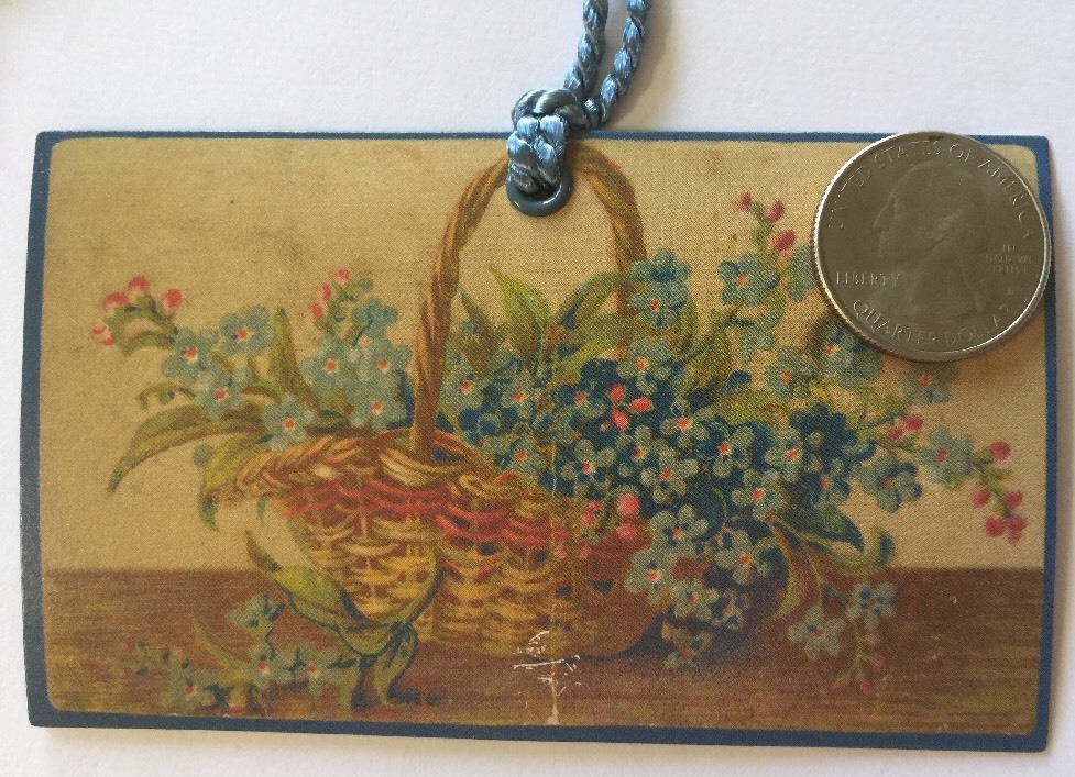 FLORAL BASKET Scrappy Chic Vintage Tags (1pc)MAMBI•Victorian•Steampunk •Faded•••