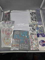 Scrapbooking Lot 42 Page Refills New Stickers, Jewels, And Others