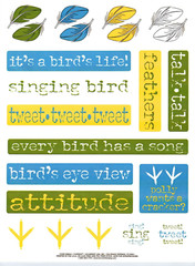 BIRD WATCHING Current 8.5″ x 11.5″ Sticker Sheet Scrapbooking Stickers M525