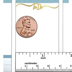 ToDo Planner Stickers / 1.5” Planner Headers/Text Script Stickers /  GOLD