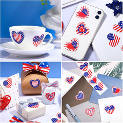 1000 Pieces 4Th of July American Flag Stickers Party Supplies for Independence D