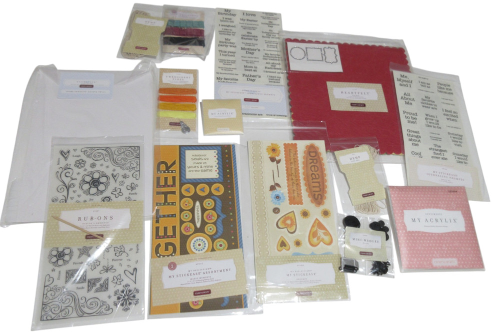 NEW! Vintage Mixed Lot Close To My Heart My Acrylix Stamps Stickers Felt Button