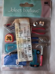 Jolee’s Boutique Scrapbook Stickers Tools Tool Box Hammer Wrench Drill