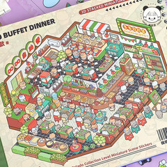 12 Sets 3D Scene Sticker Books for Kids and Adults – Miniature Stickers