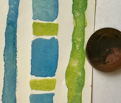 BLUE/GREEN SWIRLS Stickers (12pc)Karen Foster•Border •Squares•Summe•Card Making•