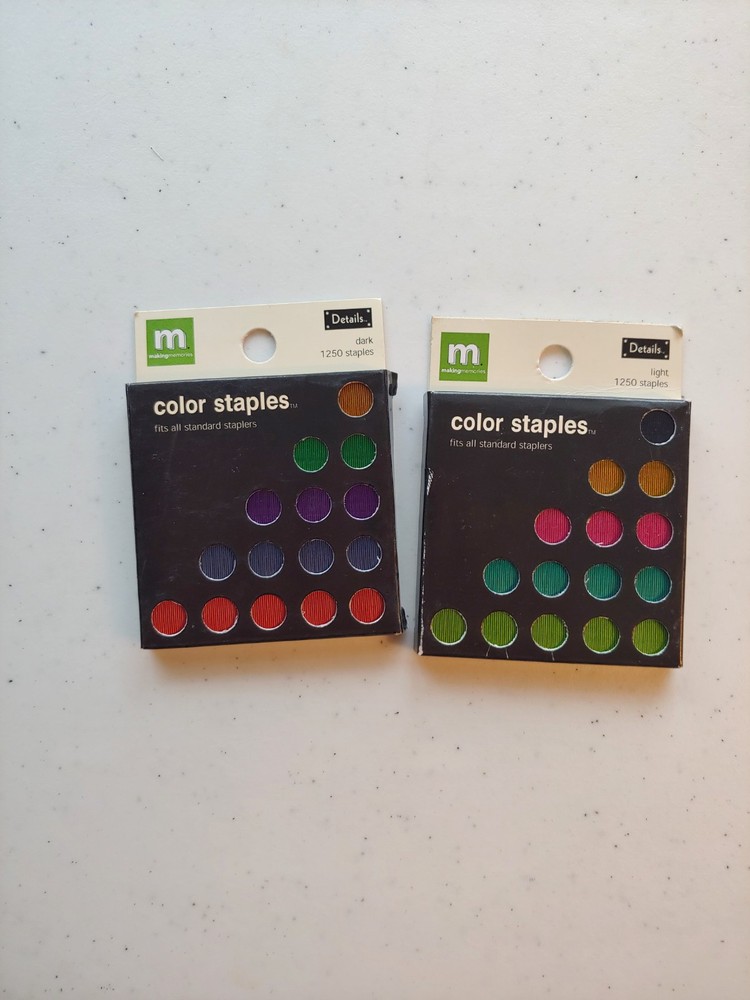 Making Memories Details Color Staples – NIP – Lot of 2
