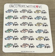 NEW Once More With Love ❤️ “Book Flights” ✈️ Sticker Sheet OMWL Stickers